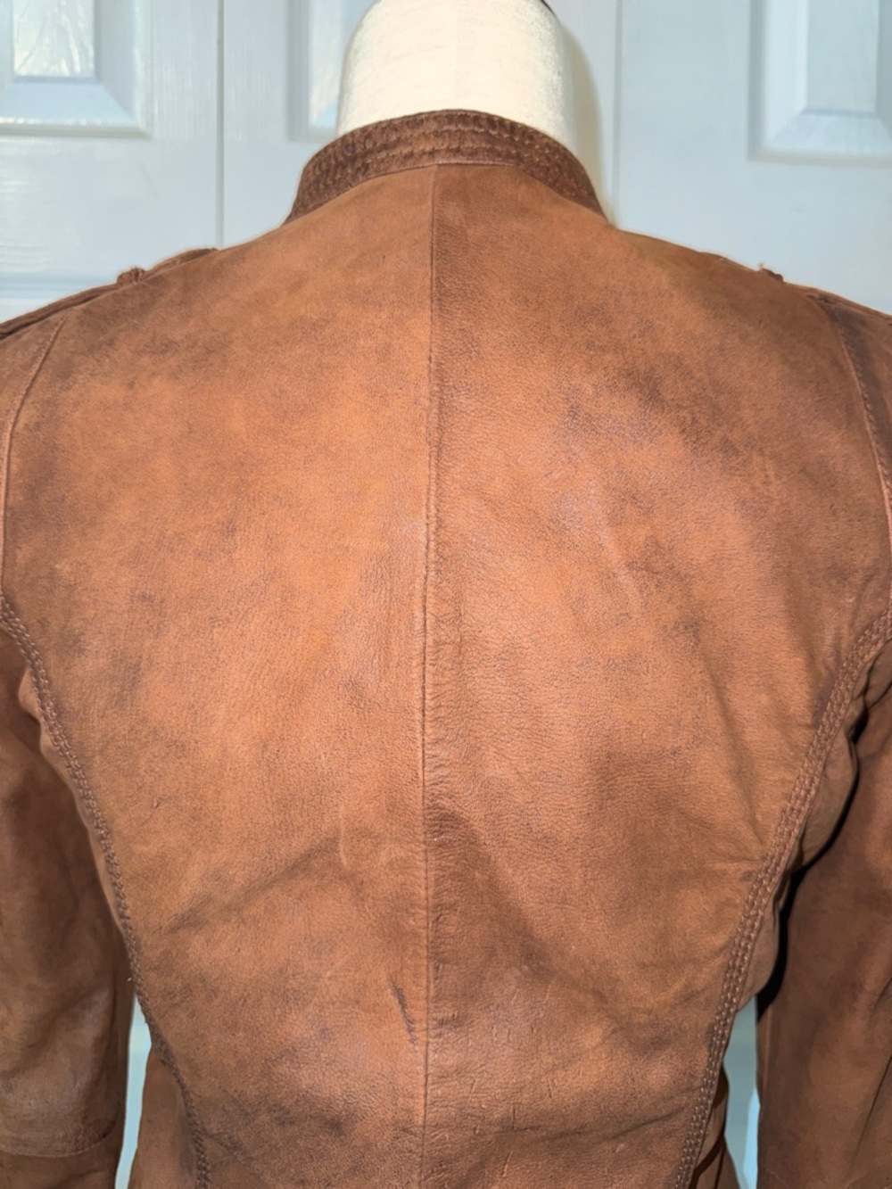 Black Rivet Brown Suede Jacket Sz XS - Picture 9 of 12